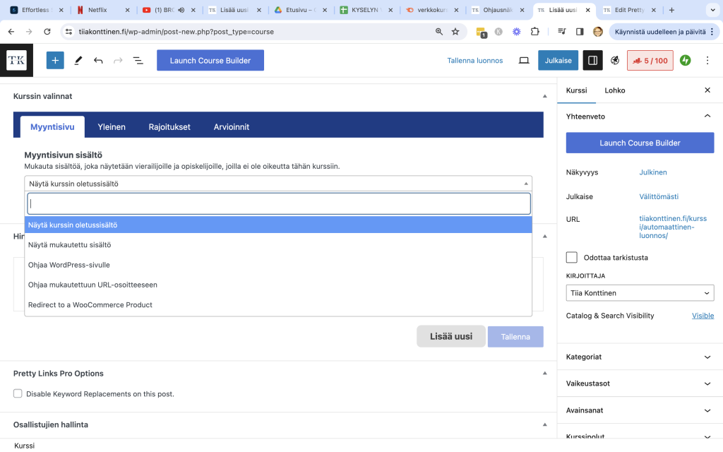 miten luot verkkokurssin